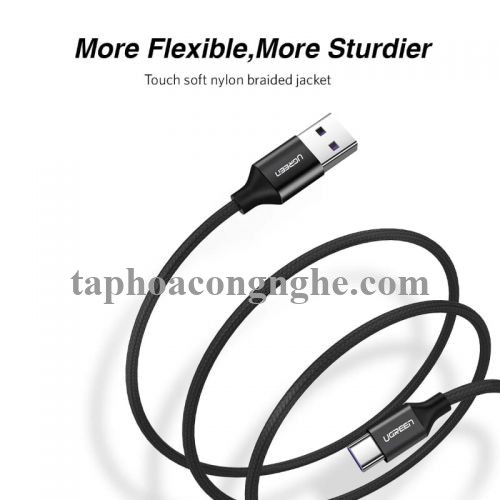 Ugreen 50566 0.5M 5A Cáp dữ liệu USB Type-C sang USB 2.0 màu đen US279 30050566